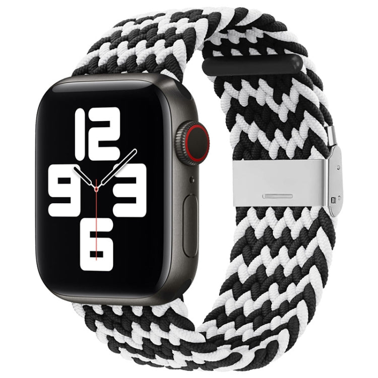 Nylon Braid One Buckle Replacement Watchband For Apple Watch Series, 7 45mm / 6&SE&5&4 44mm / 3&2&1 42mm