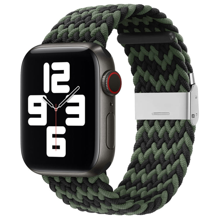Nylon Braid One Buckle Replacement Watchband For Apple Watch Series, 7 45mm / 6&SE&5&4 44mm / 3&2&1 42mm