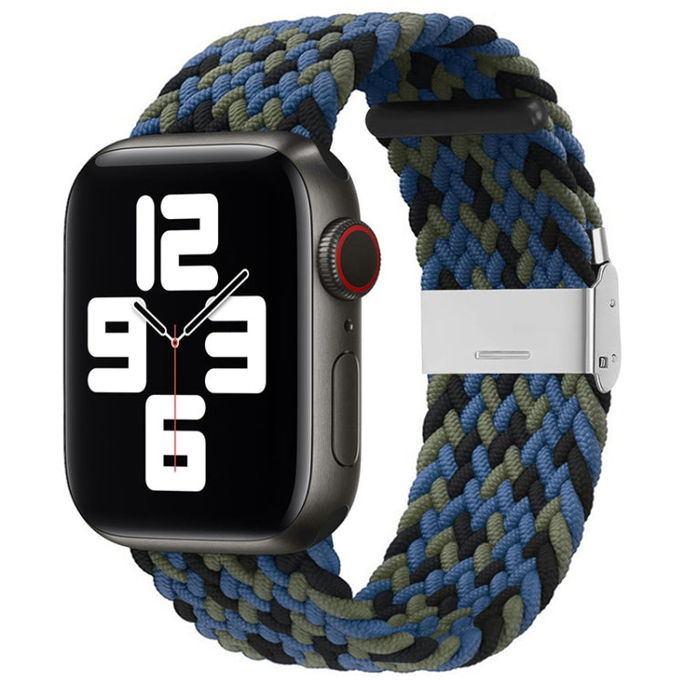 Nylon Braid One Buckle Replacement Watchband For Apple Watch Series, 7 45mm / 6&SE&5&4 44mm / 3&2&1 42mm