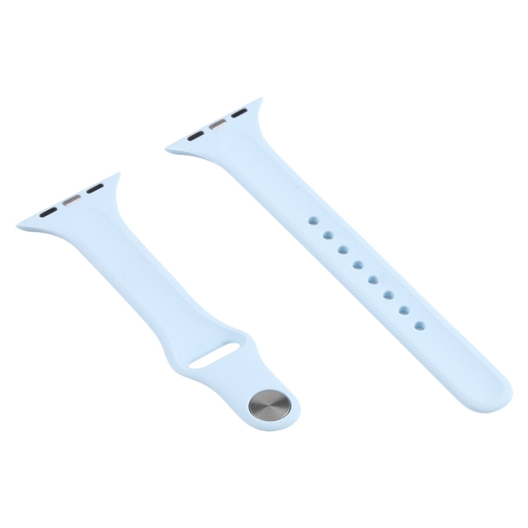 Slimming Silicone Replacement Watchband For Apple Watch Series, 7 45mm / 6&SE&5&4 44mm / 3&2&1 42mm