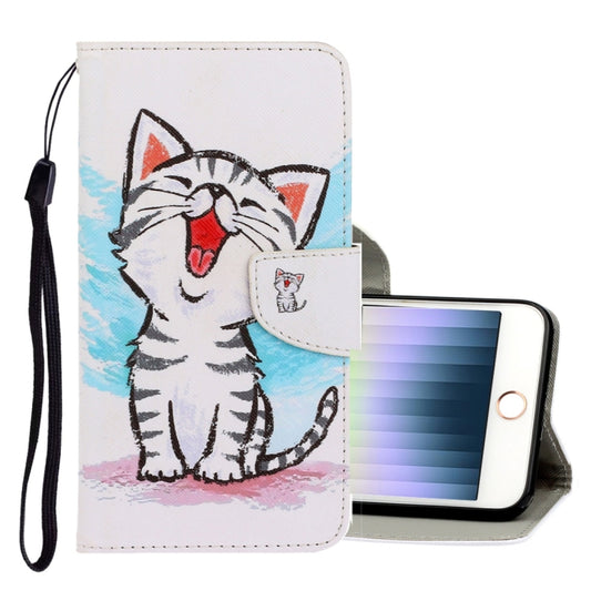 3D colored drawing iPhone SE 2022 case with flip holder and card slots