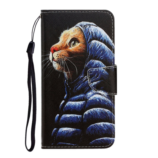 Horizontal flip PU leather iPhone case featuring vibrant 3D colored design and stand