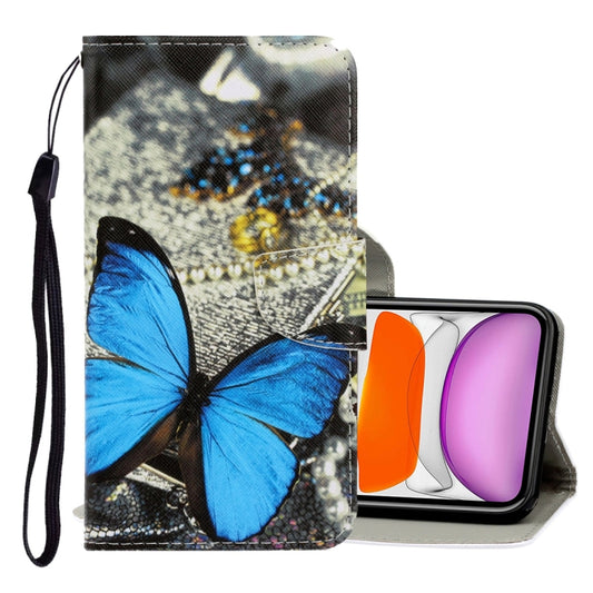 3D colored drawing PU leather iPhone 11 case with flip holder and card slots