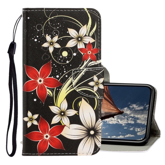 3D colored drawing leather flip case iPhone X XS with card slots wallet holder