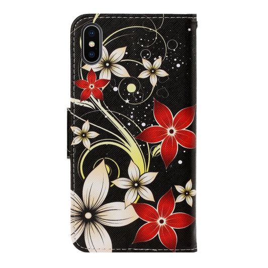 Horizontal flip PU leather case iPhone X XS interior card slot details