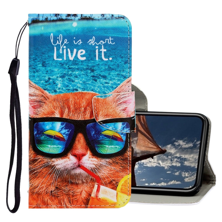 3D Colored Drawing Horizontal Flip PU Leather Case with Holder & Card Slots & Wallet, Series 1