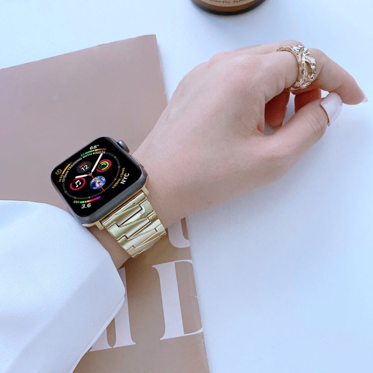 Lightning Shape Stainless Steel Replacement Watchband For Apple Watch Series, 7 41mm / 6&SE&5&4 40mm / 3&2&1 38mm, 7 45mm / 6&SE&5&4 44mm / 3&2&1 42mm