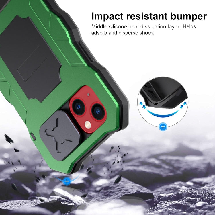 Camshield Shockproof Waterproof Dustproof Metal Case with Holder, For iPhone 13