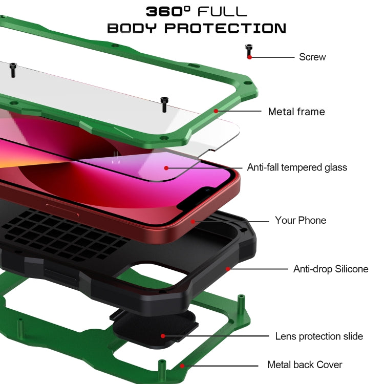 Camshield Shockproof Waterproof Dustproof Metal Case with Holder, For iPhone 13