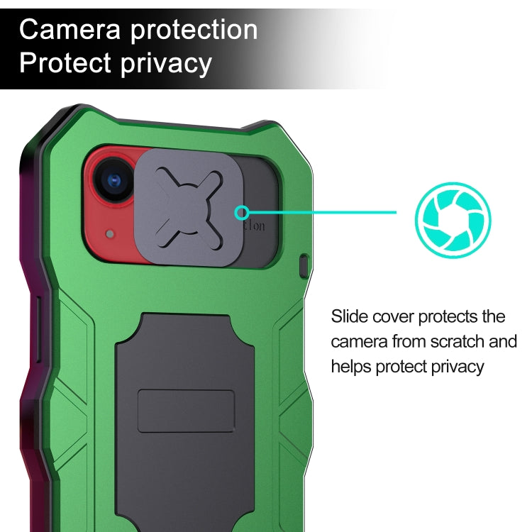 Camshield Shockproof Waterproof Dustproof Metal Case with Holder, For iPhone 13, For iPhone 13 Pro, For iPhone 13 Pro Max, For iPhone 12 / 12 Pro