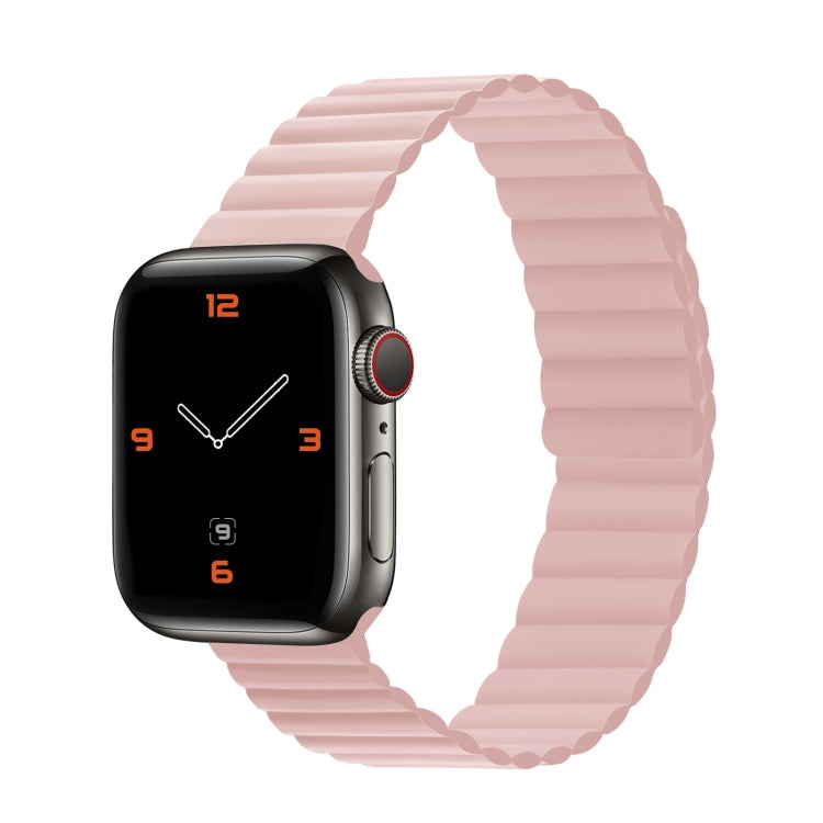 Silicone Magnetic Integrated Short Strap Watchband For Apple Watch Series, 7 41mm / 6&SE&5&4 40mm / 3&2&1 38mm, 7 45mm / 6&SE&5&4 44mm / 3&2&1 42mm