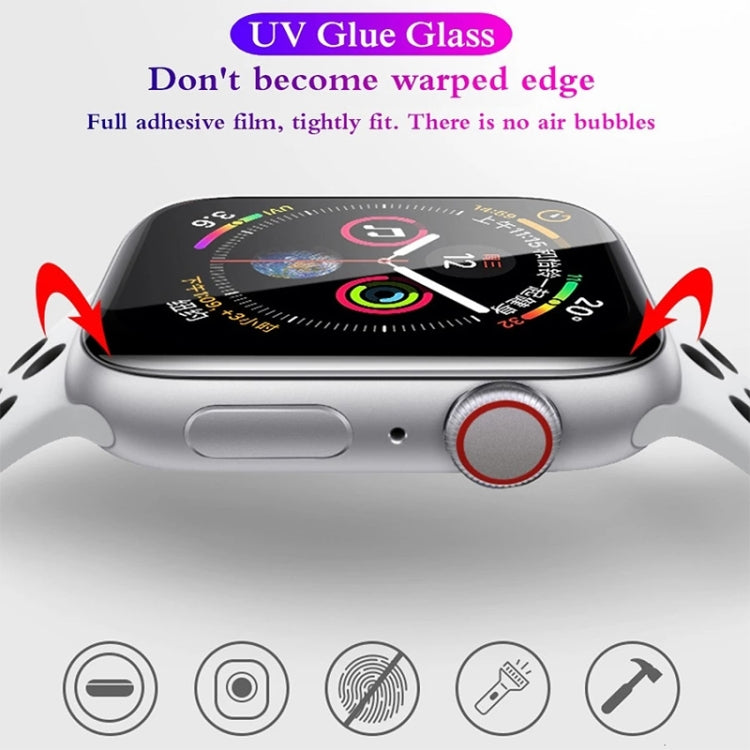 UV Liquid Curved Full Glue Full Screen Tempered Glass Film, For Apple Watch Series 8 / 7 41mm, For Apple Watch Series 8 / 7 45mm