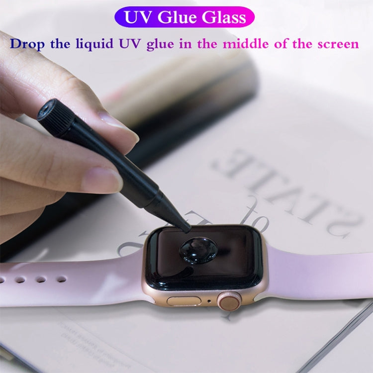 UV Liquid Curved Full Glue Full Screen Tempered Glass Film, For Apple Watch Series 8 / 7 41mm, For Apple Watch Series 8 / 7 45mm