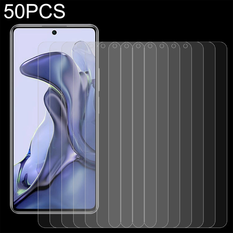 50 PCS 0.26mm 9H 2.5D Tempered Glass Film