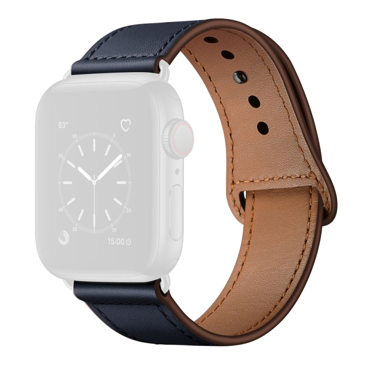 Leather Replacement Watchband For Apple Watch Series, 7 45mm / 6&SE&5&4 44mm / 3&2&1 42mm