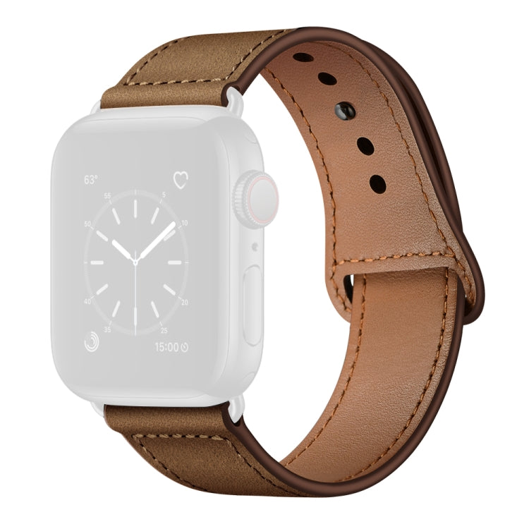 Leather Replacement Watchband For Apple Watch Series, 7 45mm / 6&SE&5&4 44mm / 3&2&1 42mm