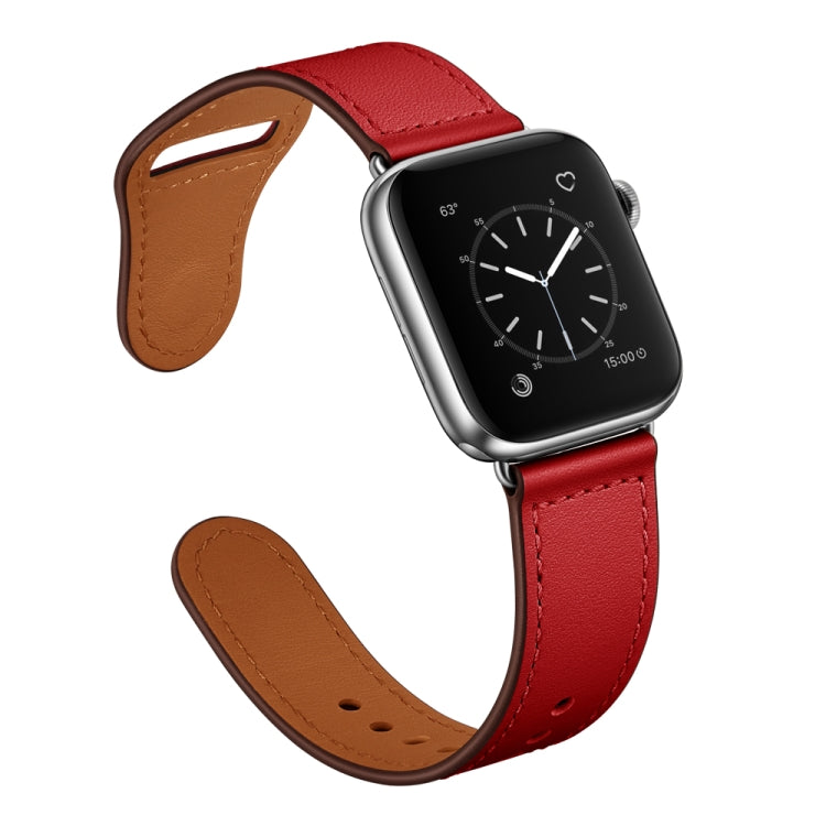 Leather Replacement Watchband For Apple Watch Series, 7 41mm / 6&SE&5&4 40mm / 3&2&1 38mm