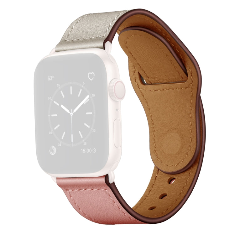 Leather Replacement Watchband For Apple Watch Series, 7 41mm / 6&SE&5&4 40mm / 3&2&1 38mm
