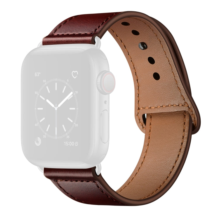 Leather Replacement Watchband For Apple Watch Series, 7 41mm / 6&SE&5&4 40mm / 3&2&1 38mm