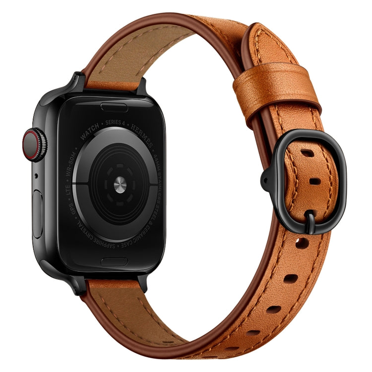 14mm Leather Strap Watchband For Apple Watch Series, 7 41mm / 6&SE&5&4 40mm / 3&2&1 38mm, 7 45mm / 6&SE&5&4 44mm / 3&2&1 42mm