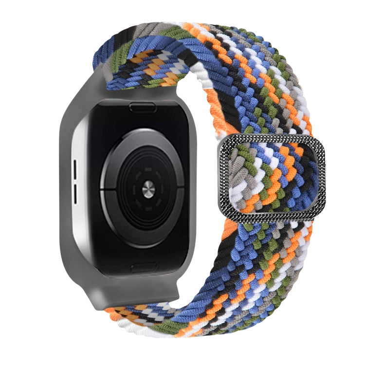 TPU Frame Buckle Braid Integrated Replacement Watchband For Apple Watch Series, 6 & SE & 5 & 4 40mm / 3 & 2 & 1 38mm