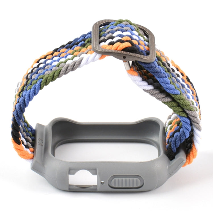 TPU Frame Buckle Braid Integrated Replacement Watchband For Apple Watch Series, 6 & SE & 5 & 4 44mm / 3 & 2 & 1 42mm