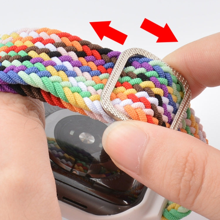 TPU Frame Buckle Braid Integrated Replacement Watchband For Apple Watch Series, 6 & SE & 5 & 4 44mm / 3 & 2 & 1 42mm