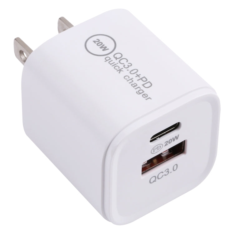 20WACB 20W QC3.0 + PD Quick Charger, AU Plug, EU Plug, US Plug