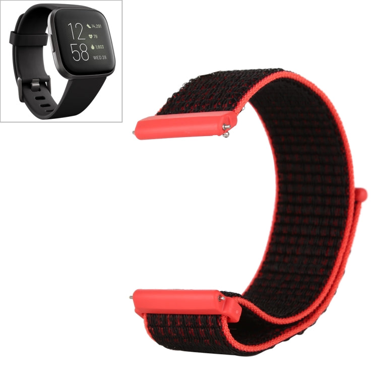 Nylon Watchband with Hook and Loop Fastener, For Fitbit Versa / Versa 2