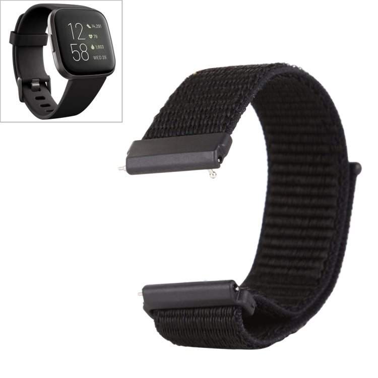 Nylon Watchband with Hook and Loop Fastener, For Fitbit Versa / Versa 2