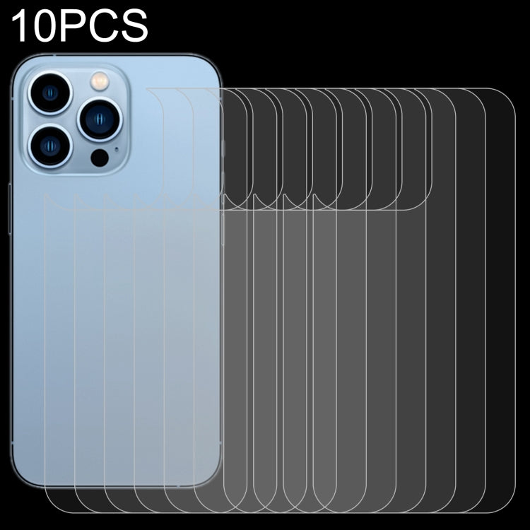Lot de 10 films arrière en verre trempé 9H 2,5D (0,26 mm) pour iPhone 13 mini (10 pièces), iPhone 13 (10 pièces), iPhone 13 Pro (10 pièces) et iPhone 13 Pro Max (10 pièces)