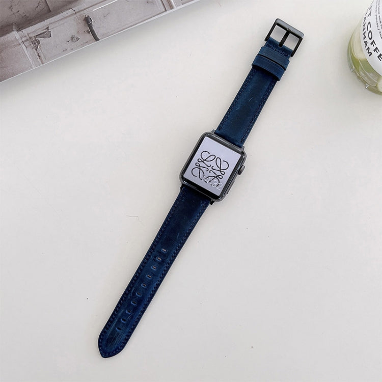 Crazy Horse Texture Matte Replacement Watchband For Apple Watch Series, 7 45mm / 6&SE&5&4 44mm / 3&2&1 42mm, 7 41mm / 6&SE&5&4 40mm / 3&2&1 38mm