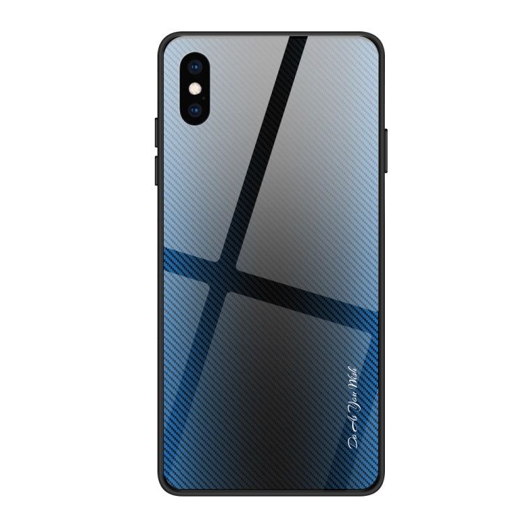 Texture Gradient Glass Protective Case, For Galaxy Note 10 Pro, For Galaxy S10, For iPhone SE 2022 / SE 2020 / 8 / 7, For iPhone XS Max