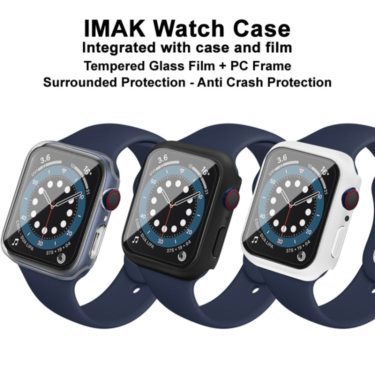 IMAK Shockproof PC Protective Case with Tempered Glass Film, For Apple Watch Series 6 & SE & 5 & 4 44mm, For Apple Watch Series 3 & 2 & 1 42mm, For Apple Watch Series 6 & SE & 5 & 4 40mm, For Apple Watch Series 3 & 2 & 1 38mm