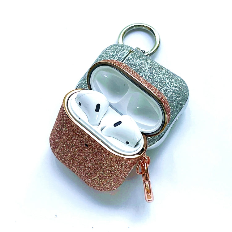 Electroplating Glitter Powder Wireless Earphone Protective Case, For AirPods 1 / 2