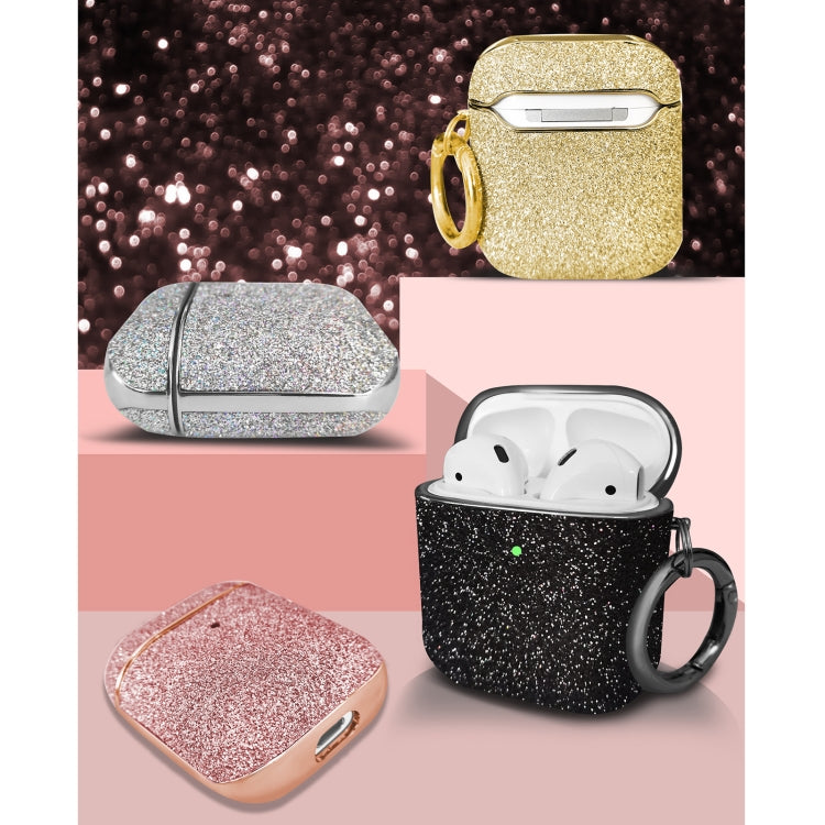 Electroplating Glitter Powder Wireless Earphone Protective Case, For AirPods 1 / 2
