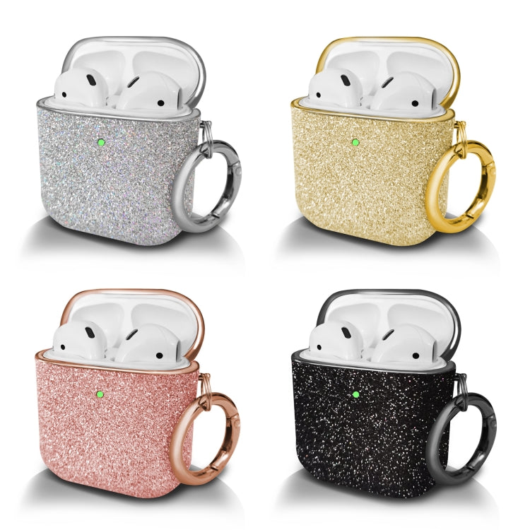 Electroplating Glitter Powder Wireless Earphone Protective Case, For AirPods 1 / 2