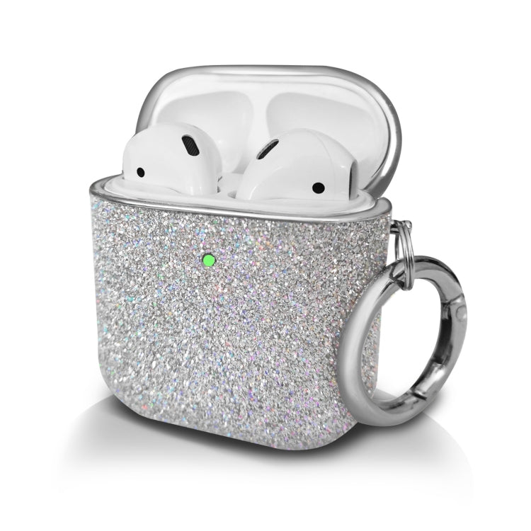 Electroplating Glitter Powder Wireless Earphone Protective Case, For AirPods 1 / 2