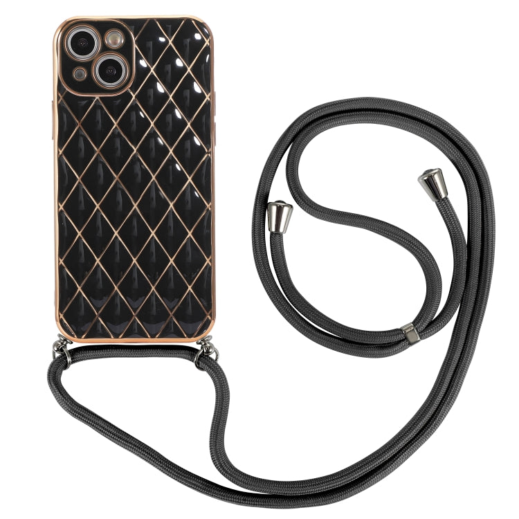 Electroplating Lambskin Lanyard Phone Case, For iPhone 13 mini, For iPhone 13, For iPhone 13 Pro, For iPhone 13 Pro Max