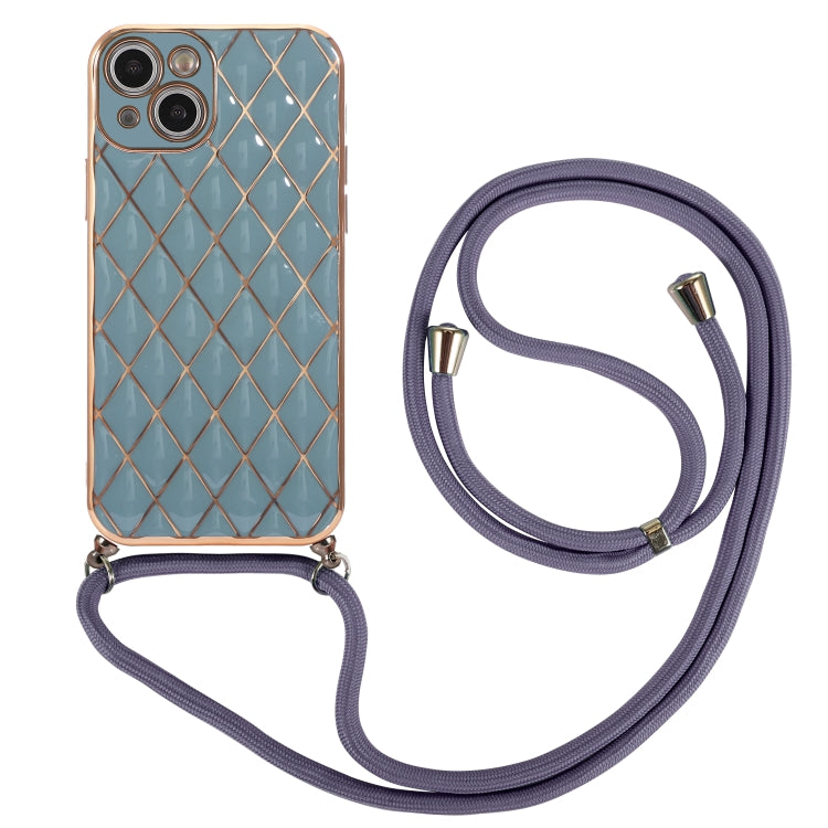 Electroplating Lambskin Lanyard Phone Case, For iPhone 13 mini, For iPhone 13, For iPhone 13 Pro, For iPhone 13 Pro Max