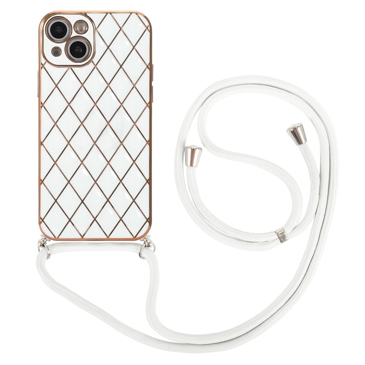 Electroplating Lambskin Lanyard Phone Case, For iPhone 13 mini, For iPhone 13, For iPhone 13 Pro, For iPhone 13 Pro Max