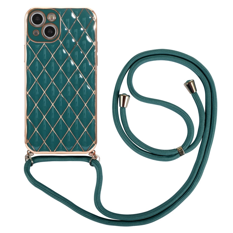Electroplating Lambskin Lanyard Phone Case, For iPhone 13 mini, For iPhone 13, For iPhone 13 Pro, For iPhone 13 Pro Max