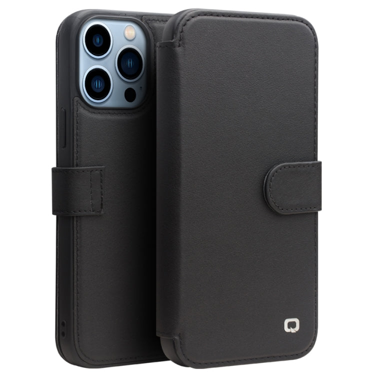 QIALINO Magnetic Buckle Phone Leather Case with Card Slot, For iPhone 13 Pro Max, For iPhone 13 Pro, For iPhone 13, For iPhone 13 mini