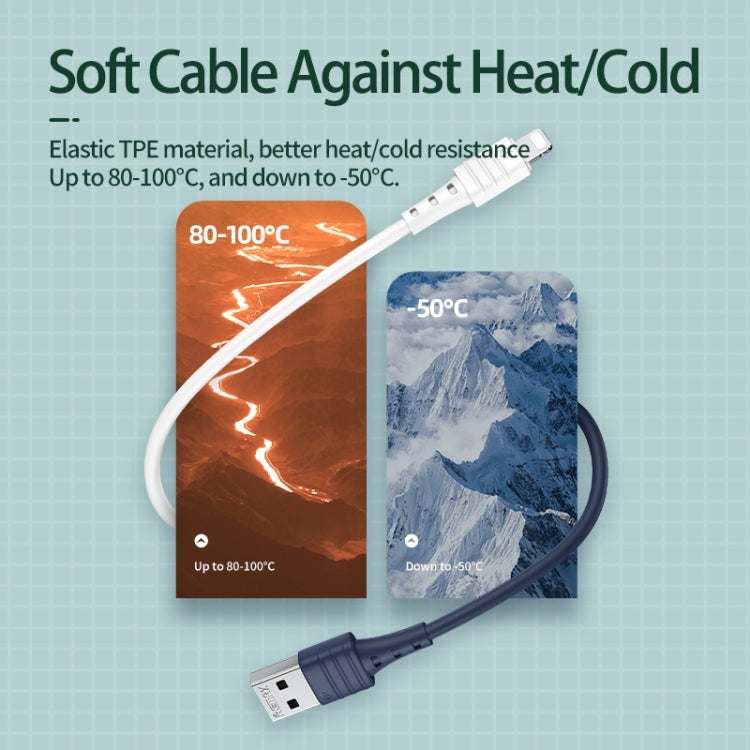 REMAX RC-179i 2.4A 8 Pin High Elastic TPE Fast Charging Data Cable, Length: 1m, 8 Pin