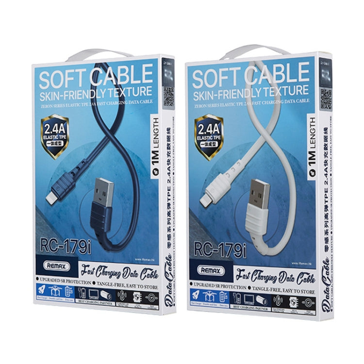 REMAX RC-179i 2.4A 8 Pin High Elastic TPE Fast Charging Data Cable, Length: 1m, 8 Pin