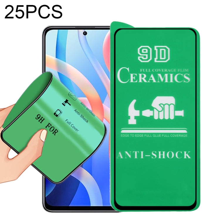25 PCS 9D Full Screen Glue Ceramic Film, For Samsung Galaxy S21 5G (25pcs), For Xiaomi Redmi Note 11T 5G (25 PCS), For Samsung Galaxy S21+ 5G (25pcs), For Xiaomi Redmi Note 11 4G International Version 6.43 inch (25 PCS)