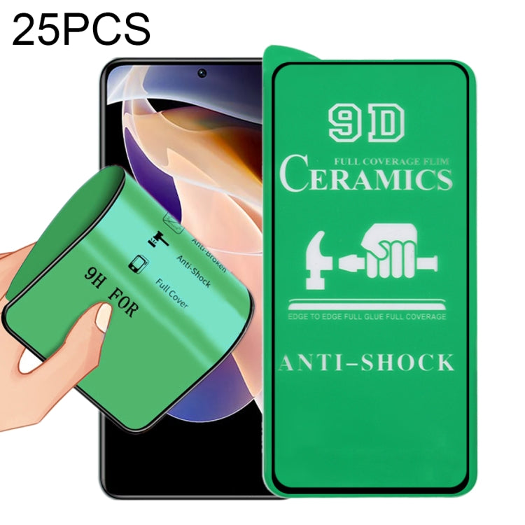 25 PCS 9D Full Screen Glue Ceramic Film, For Samsung Galaxy S21 5G (25pcs), For Xiaomi Redmi Note 11T 5G (25 PCS), For Samsung Galaxy S21+ 5G (25pcs), For Xiaomi Redmi Note 11 4G International Version 6.43 inch (25 PCS)