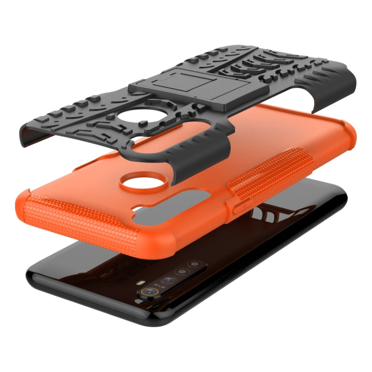 Coque de protection antichoc en TPU et PC avec support, effet pneu, pour Oppo Realme 5 Pro, Realme 5 et Realme X