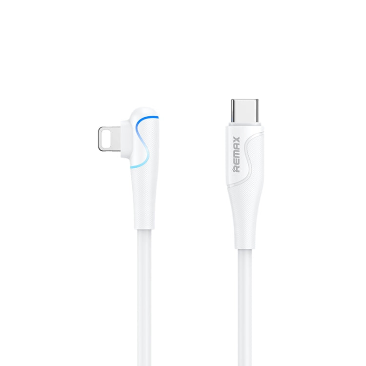 REMAX RC-192i Carrie Series PD 20W USB-C / Type-C to 8 Pin 90 Degree Elbow Fast Charging Gaming Data Cable, Cable Length: 1m, RC-192i