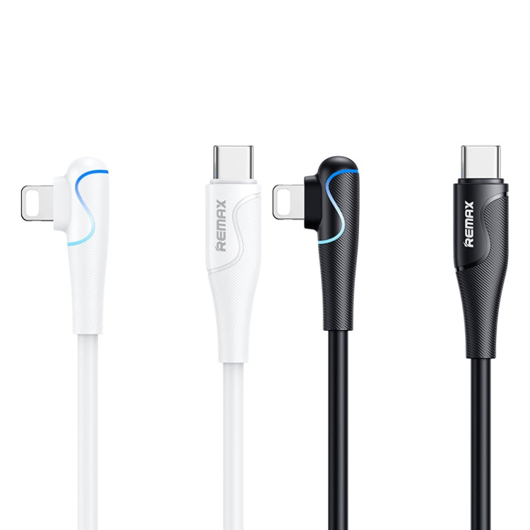REMAX RC-192i Carrie Series PD 20W USB-C / Type-C to 8 Pin 90 Degree Elbow Fast Charging Gaming Data Cable, Cable Length: 1m, RC-192i